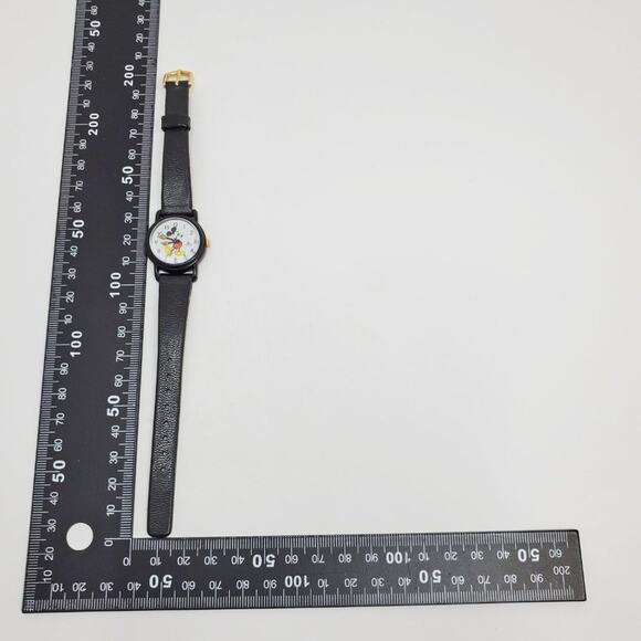 Vintage Disney X Lorus Mickey Mouse Black Plastic Watch